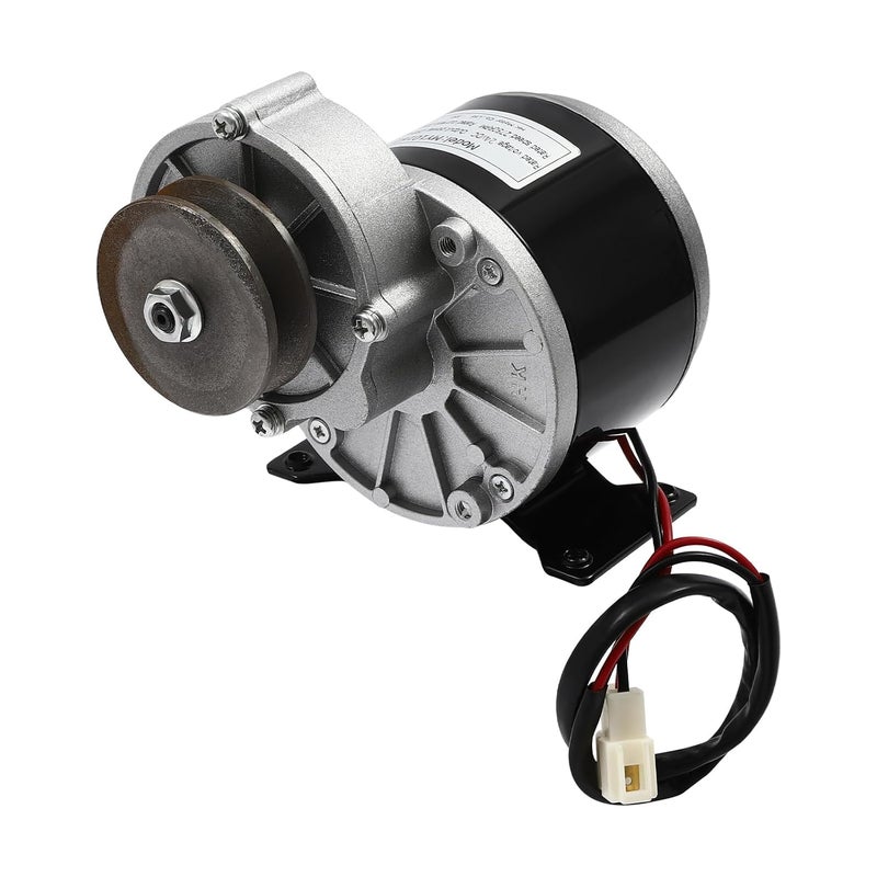 Apexonix Reduction Electric Motor, 250W Brushed DC Motor with Belt Pulley, Brushed Geared Reduction Motors Reducer for Small Electric Vehicles and Agricultural Equipments, 0-300rpm Adjustment (12, Volts (DC)) - Image 1